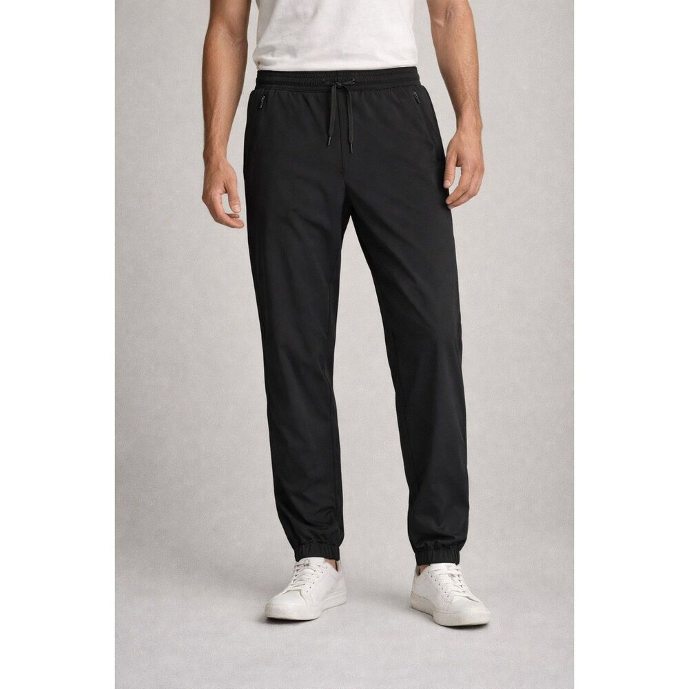 UNRL‎ Black Jogger Pants Mens Size 2XL Athletic Stretch Drawstring